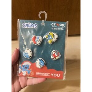 Crocs Jibbitz Charms The Smurfs 5 Pack Multi-color New In Package Papa Smurf
